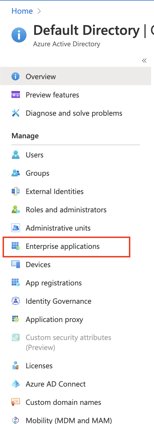 Azure AD enterprise applications