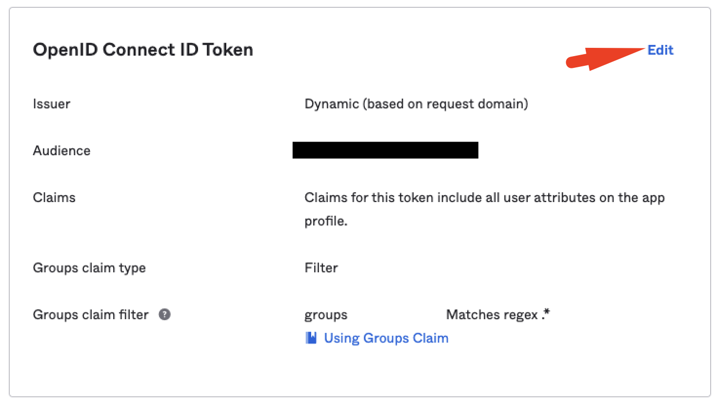 Okta application connect id token